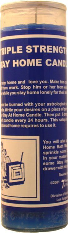 7 Sisters Of New Orleans 7 Day Glass Dressed Candle Stay At Home Triple Strength - Blue