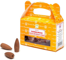Load image into Gallery viewer, Satya Sandalwood Backflow Incense Cones

