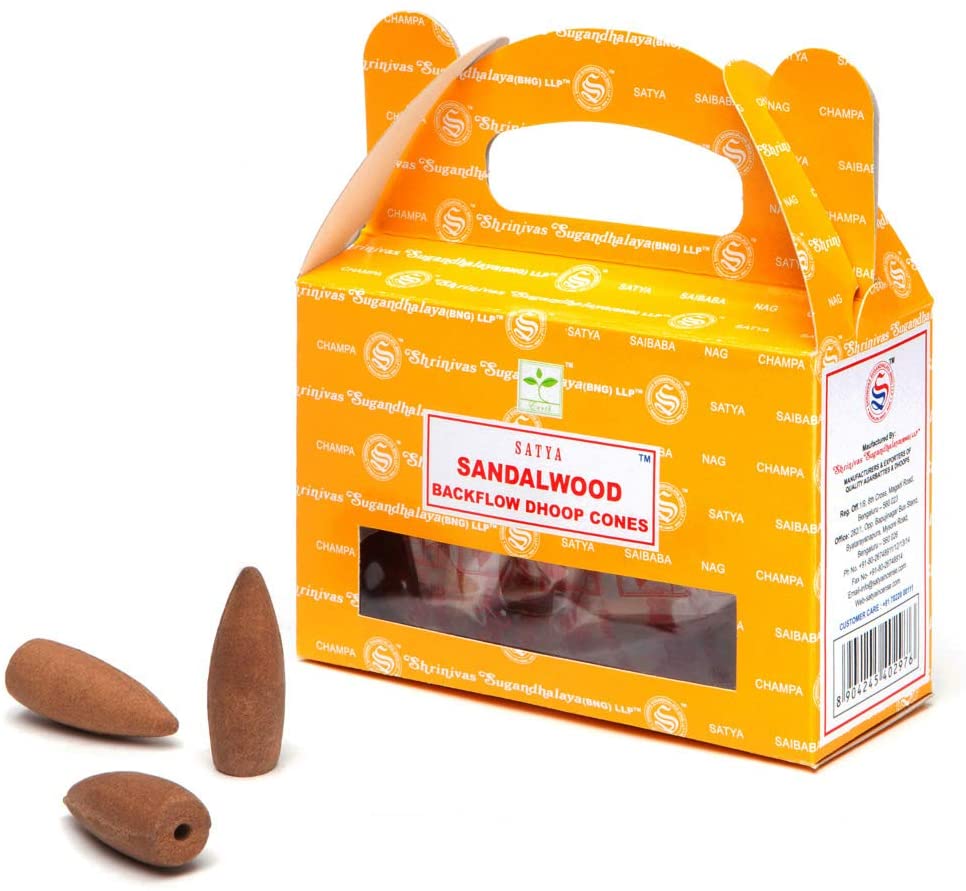 Satya Sandalwood Backflow Incense Cones