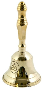 Om Symbol Brass Altar Bell