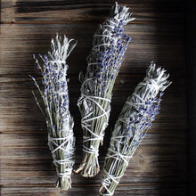 Load image into Gallery viewer, White Sage &amp; Lavender Smudge Stick
