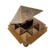 Load image into Gallery viewer, Egyptian Pyramid Cone Burner Solid Brass
