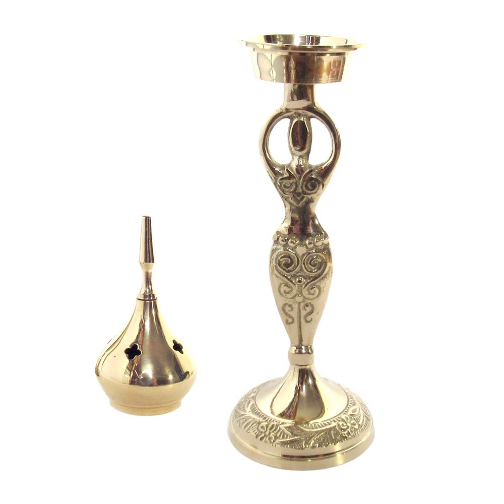 Goddess Brass Cone Burner
