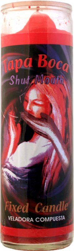 Shut Your Mouth 7 Day Fixed Red Candle - Velas Misticas