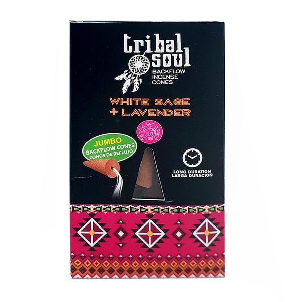 Tribal Soul - White Sage + Lavender Backflow Incense Cones