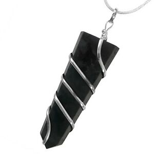 Shungite Wire Wrapped Pendant