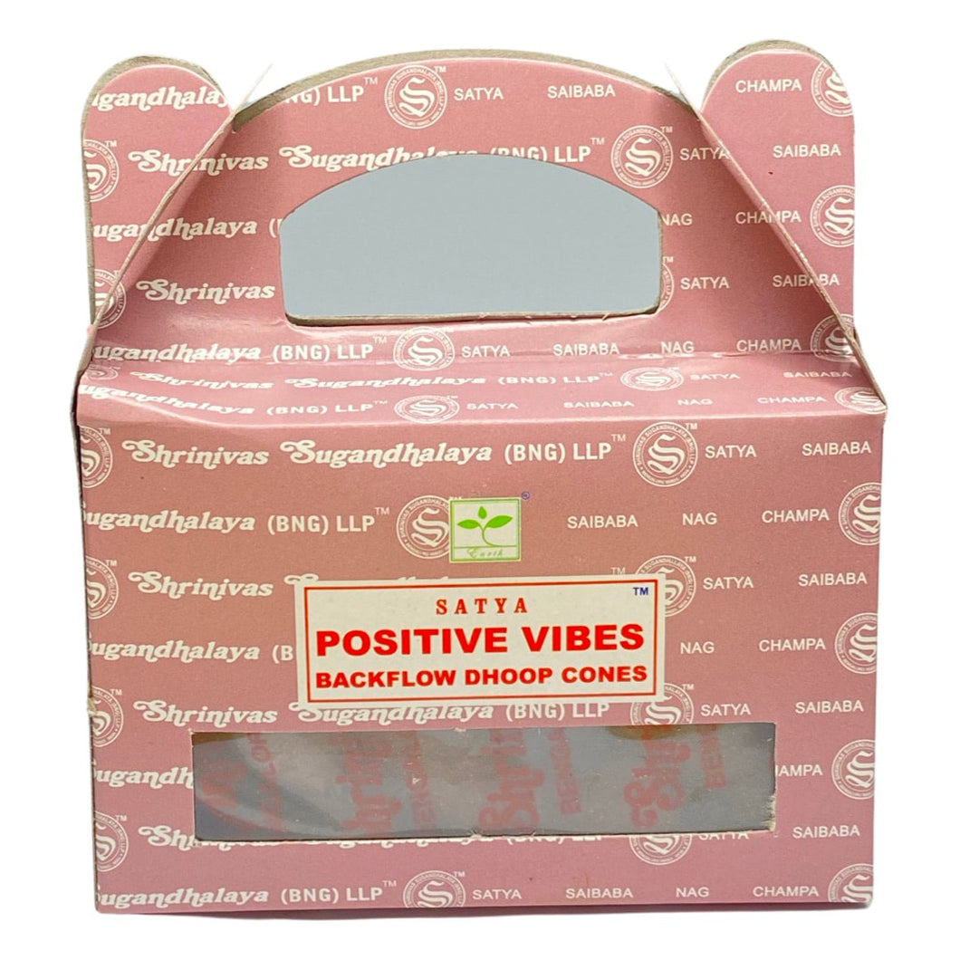 Satya Positive Vibes Backflow Incense Cones