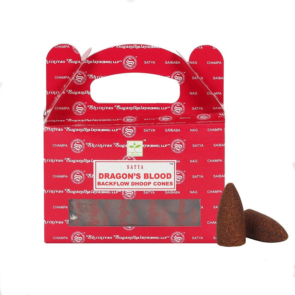 Satya Dragons Blood Backflow Incense Cones